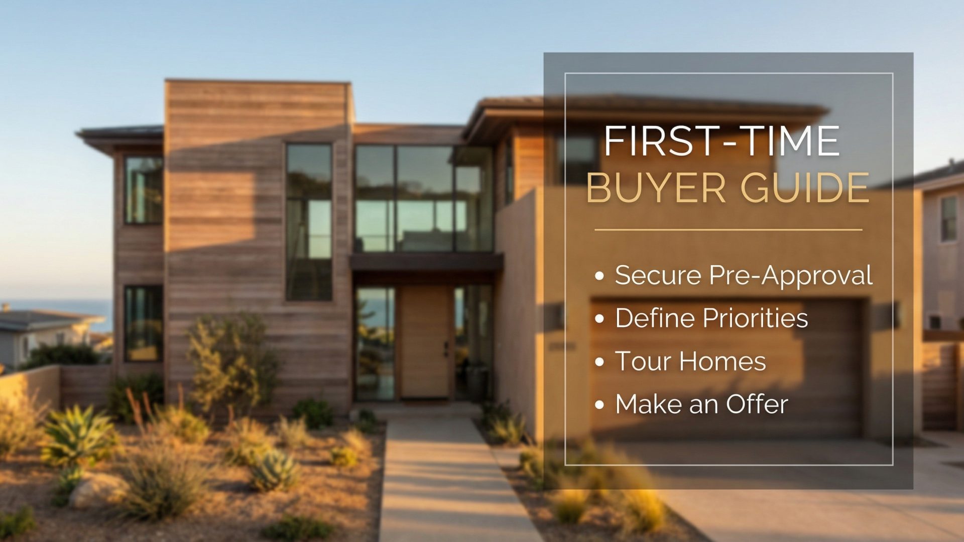 First-time home buyers reviewing documents at a South Bay open house