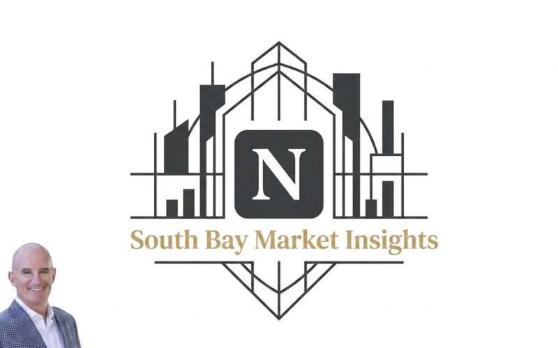 A smiling man in a white shirt and plaid jacket with a South Bay Market Insights logo.